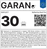 Étiquette GARAN Roof Pro