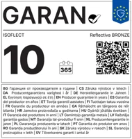 Étiquette GARAN Reflectiva Bronze
