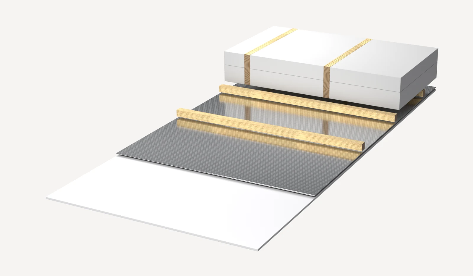 Pose, étape 4 : la fibre d'isolation thermique wolle