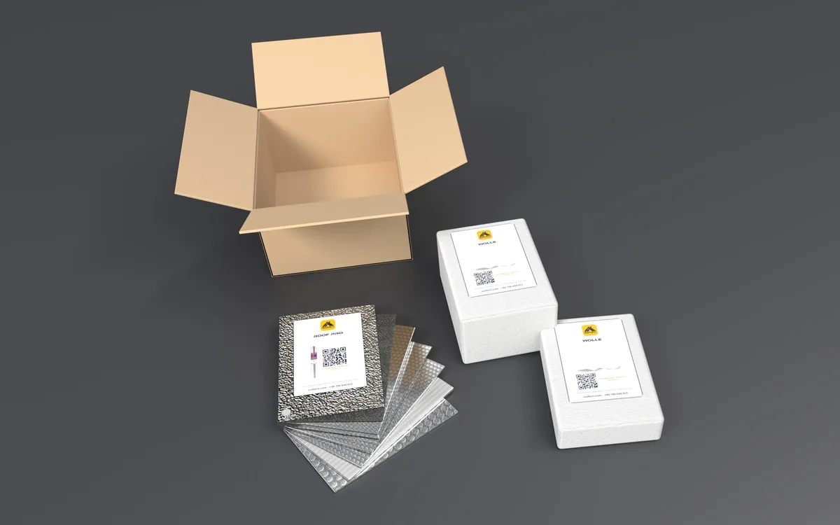 Le kit d'échantillons Isoflect : échantillons de membranes et de Wolle